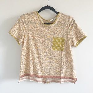 Madewell Floral Tee with Pocket NWT